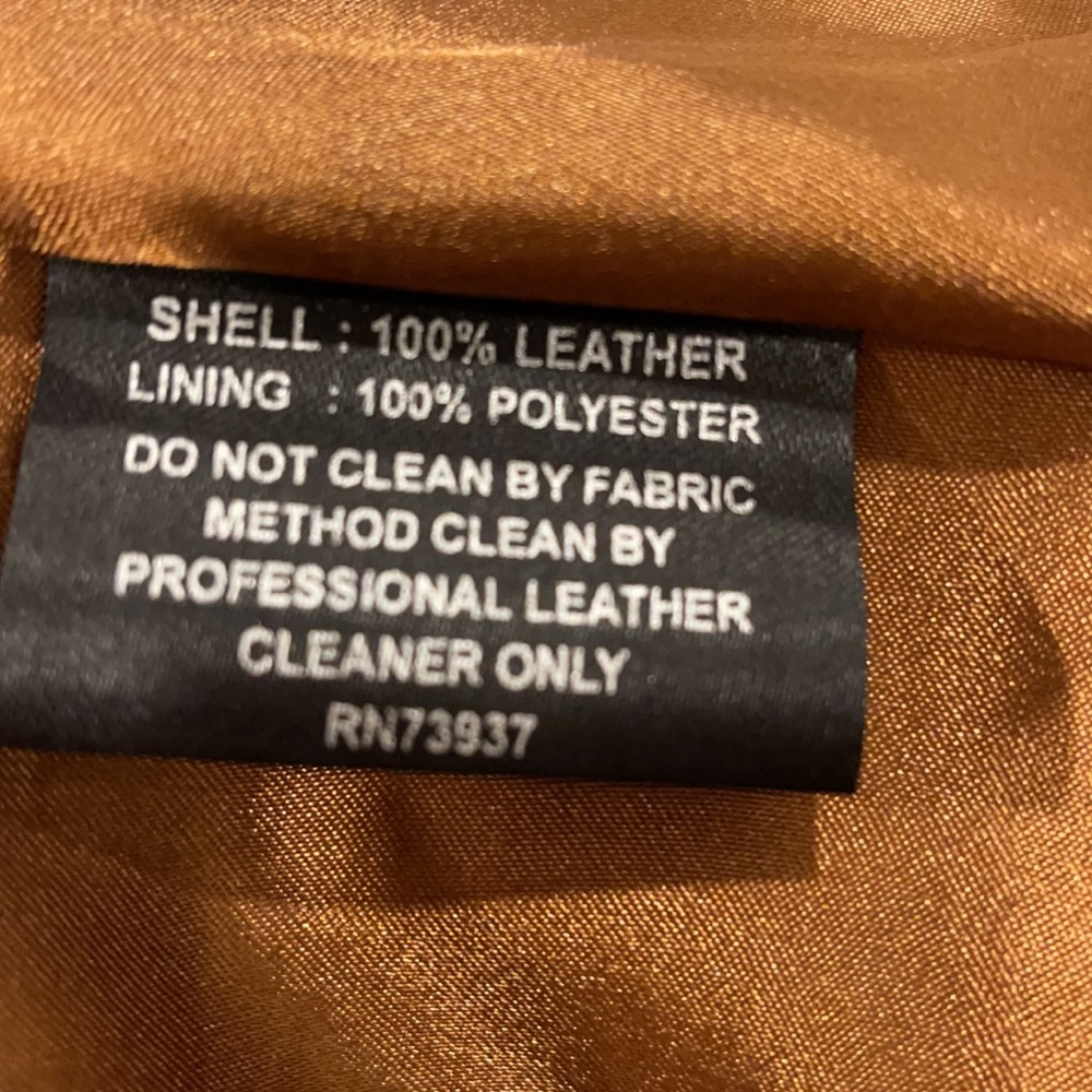 Leather brown crop jacket - Picture 8 of 8